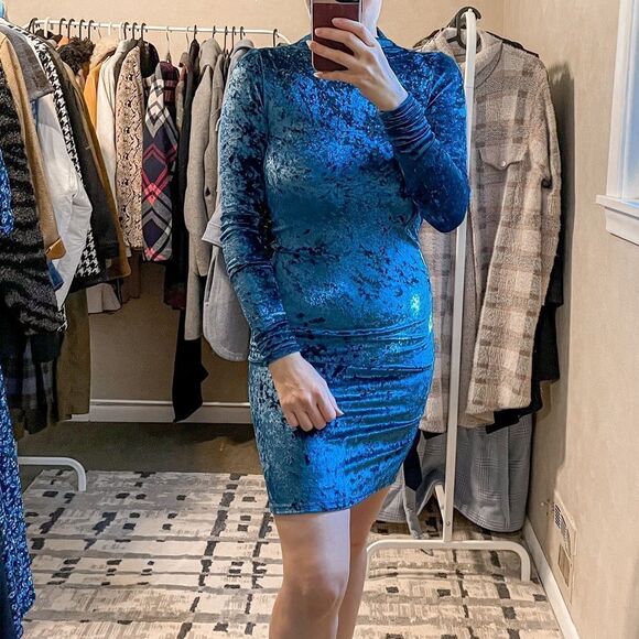 Caroline Constas Victoire Velvet Open Back Mini Dress M - Picture 8 of 8